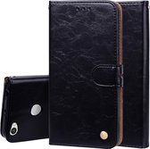 Voor Geschikt voor Xiaomi Redmi Note 5A Pro / Prime Business Style Oil Wax Texture Horizontal Flip Leather Case met houder & kaartsleuven & Wallet & Lanyard (zwart)