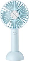 QW-F08 Mini USB opladen Handheld Desktop Clover elektrische ventilator, met 3 snelheidsregeling (blauw)