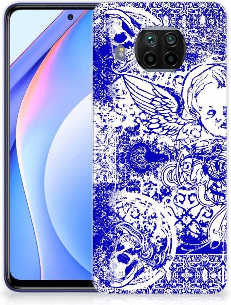 Silicone Back Case Xiaomi Mi 10T Lite Angel Skull Blauw