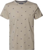 Petrol Industries - Heren Miniprint t-shirt - Bruin - Maat L