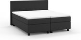 Karlsson boxspring Autentik Tunn vlak met gestoffeerd matras 2-persoons - Tweepersoons - Black