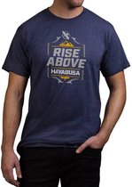 Hayabusa T Shirt Rise Above Blauw Vechtsport Kleding Kies uw maat: L