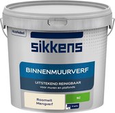 Sikkens - Binnenmuurverf - Muurverf - Mengkleur - Roomwit - 5 Liter