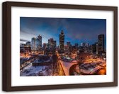 Foto in frame ,  Winter in New York ,120x80cm , Multikleur , wanddecoratie