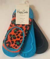 3 pack Happy socks, Liner socks , Tijger, blauw, zwart  maat 36 - 40