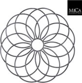 Mica Decorations Muurdecoratie bloem grijs D60cm