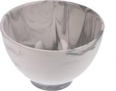 6x Kom grijs marmer porselein Ø15x11cm