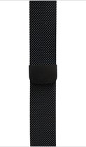 Milanees - Zwart Fitbit Versa 3 / Sense  bandje Large