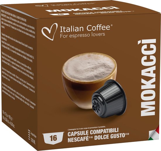 Mokaccino en capsules compatibles avec Nescafé Dolce Gusto