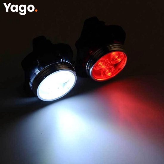 Fietslamp - Verlichting - Wandellamp - LED - Voor & Achter - Set van 2 - IP45 - Bevestiging - Clip - Wit & Rood - 4 modes - USB Oplaadbaar - Met bevestiging — afbeelding 4