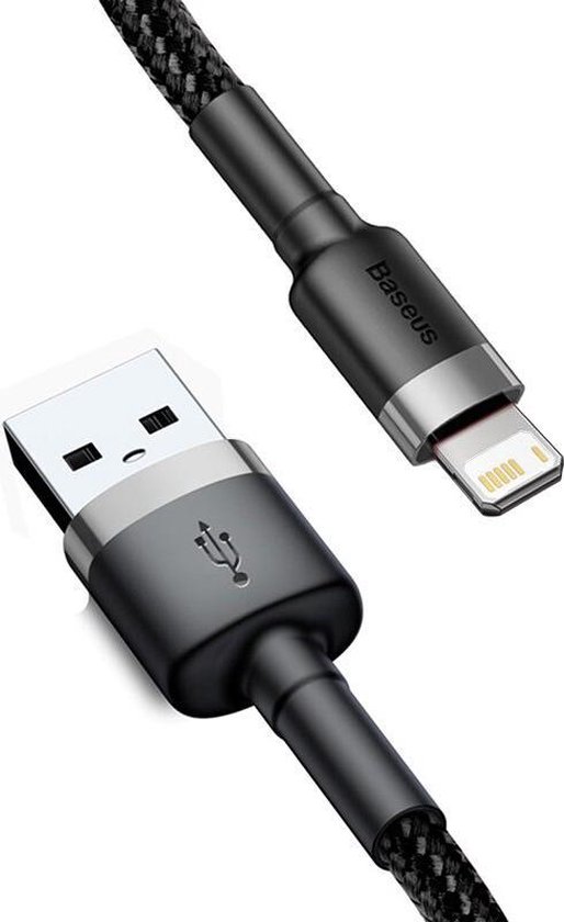 Koel fusie vals iPhone Lightning - USB kabel 2 meter| 2.4A Extra Snellader Kabel | iPhone  fast en... | bol.com
