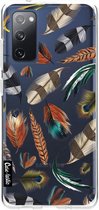 Casetastic Samsung Galaxy S20 FE 4G/5G Hoesje - Softcover Hoesje met Design - Feathers Multi Print