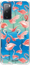 Casetastic Samsung Galaxy S20 FE 4G/5G Hoesje - Softcover Hoesje met Design - Flamingo Vibe Print