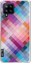 Casetastic Samsung Galaxy A42 (2020) 5G Hoesje - Softcover Hoesje met Design - Seamless Cubes Print