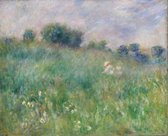 Kunst: Meadow (La Prairie), c. 1880  van Pierre-Auguste Renoir. Schilderij op canvas, formaat is  75x100 CM