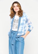 LOLALIZA Open vest met kleurrijke print - Marine Blauw - Maat 36