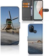 Smartphone Hoesje OnePlus Nord N100 Boekhoesje Tekst Schaatsers