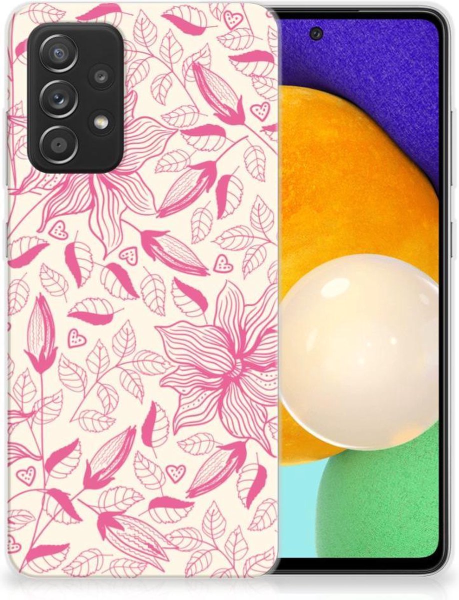 Samsung Galaxy A52 (5G/4G) TPU Case Pink Flowers
