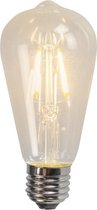 QAZQA Lampe LED à filament ST64 4W 2700K brillant