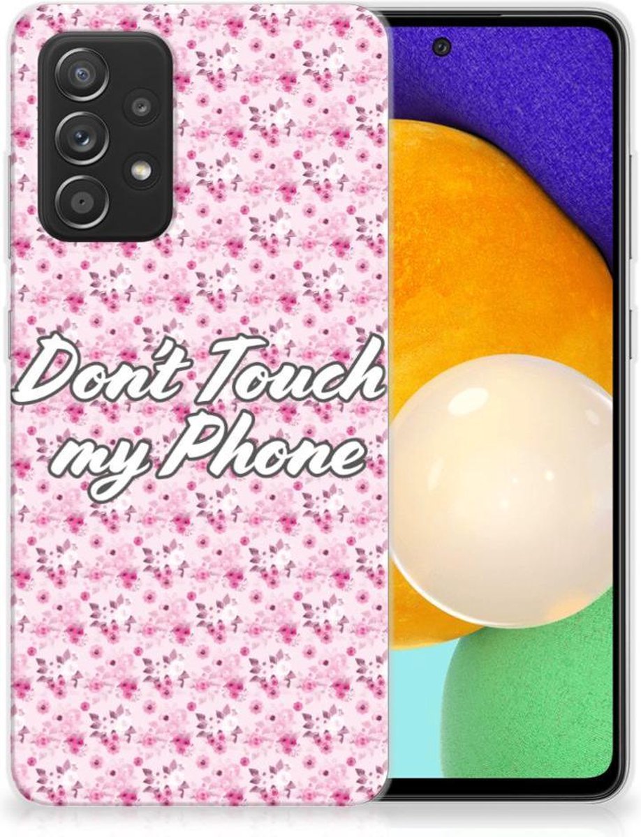 Samsung Galaxy A52 (5G/4G) Silicone-hoesje Flowers Pink DTMP