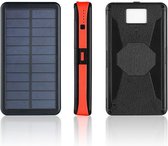 Solar Powerbank - 50.000mAh ROOD - zonnepaneel - incl.kabel en - Quickcharge - Geschikt voor Iphone/Samsung/Ipad - Waterproof - 5V 2.1usb A 2x - mini usb IN - USB type C