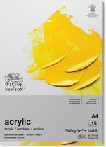Winsor & Newton Galeria Bloc acrylique 1 face collé 15 feuilles 300gr A4