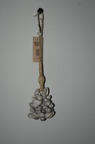 Schelpenhanger - schelpenketting - deurhanger - decoratieve hanger - Bali - Grijs 33 cm