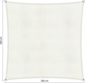Shadow Comfort® Vierkantige schaduwdoek - UV Bestendig - Zonnedoek - 360 x 360 CM - Mineral White