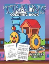 Trains Coloring Book For Toddlers Ages 3-6