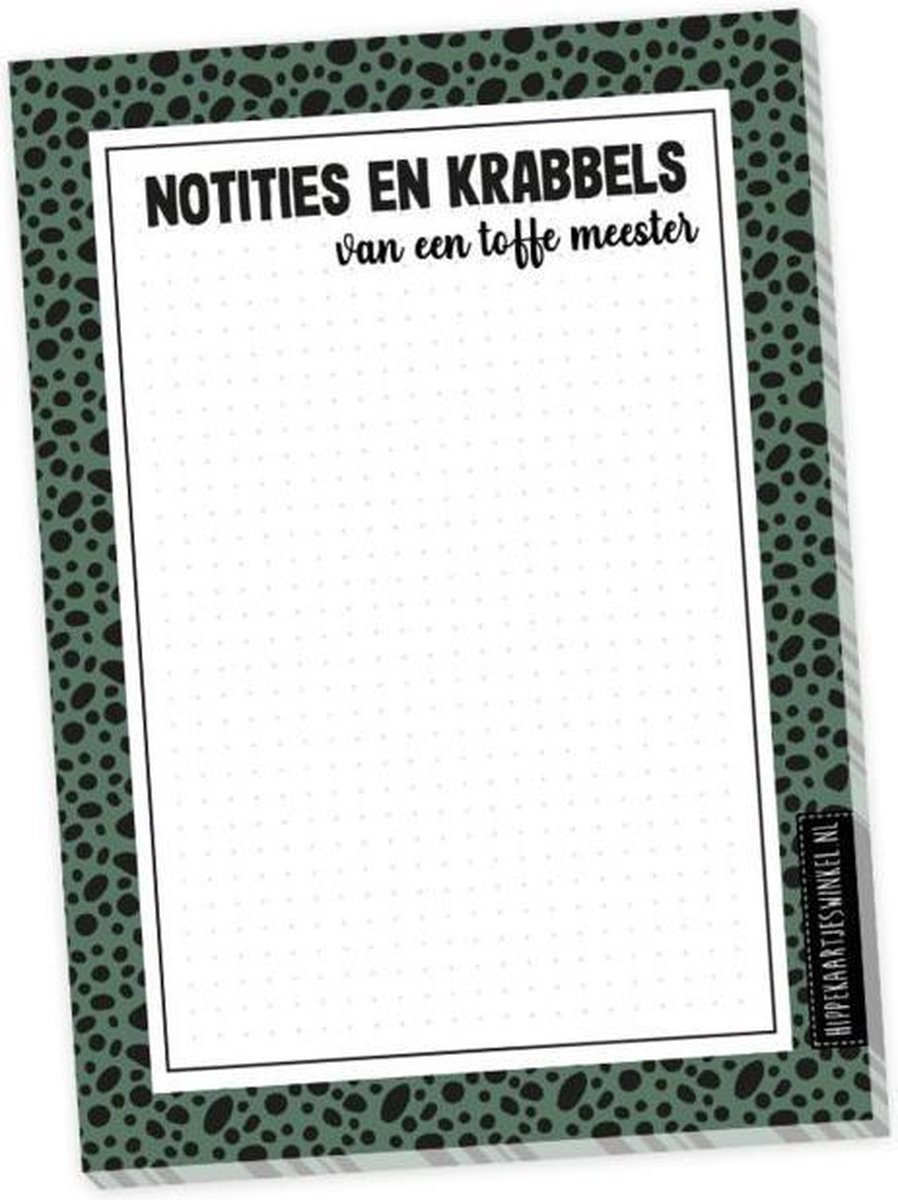 Notitieblok meester - cadeau meester - einde schooljaar - meesterdag - A6 notitieblok