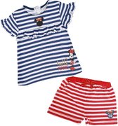 Minnie Mouse baby set - stripes - rood/blauw - maat 62/68 (6 maanden)