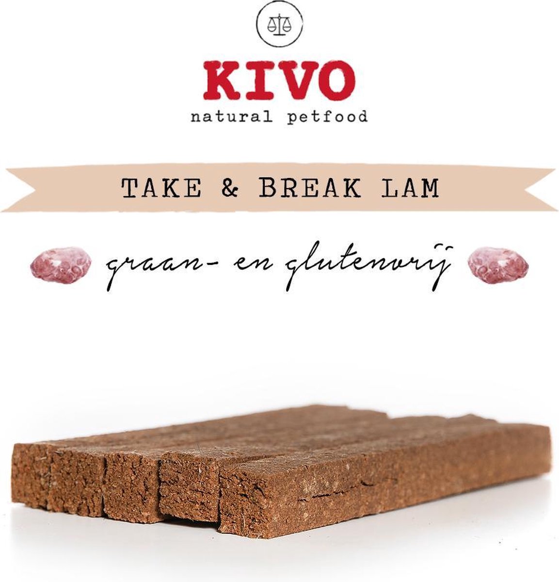 Kivo Petfood Hondensnack Take & Break Lam 16 stuks - Kauwstaaf zonder granen of gluten.