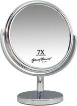 Metalen make-up spiegel groot 25CM Ø 7X vergroting
