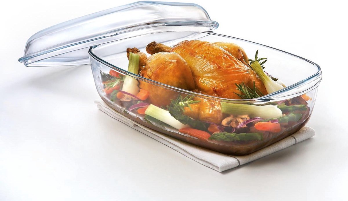 Pyrex - Essentials Schaal Rechthoek met Deksel 4,5 liter - Transparant — cadeau in Kookcadeaus - foto 5