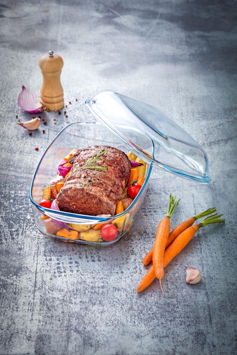 Pyrex - Essentials Schaal Rechthoek met Deksel 4,5 liter - Transparant — cadeau in Kookcadeaus - foto 4