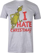 The Grinch I Hate Xmas T-shirt Grijs