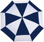 Slazenger Paraplu - Blauw/wit stormparaplu opvouwbaar - windproof Ø 120 cm - XXL paraplu