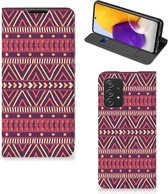 Bookcase Geschikt voor Samsung Galaxy A72 (5G/4G) Smart Cover Aztec Purple