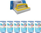 Intex - A filters - 6 stuks - Geschikt voor filterpomp 28604GS/28638GS/28636GS & WAYS scrubborstel