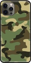 ADEL Siliconen Back Cover Softcase Hoesje Geschikt voor iPhone 12 Pro Max - Camouflage