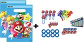 Super Mario traktatie zakjes gevuld met Super Mario uitdeelspeelgoed | 8 stuks - Multi