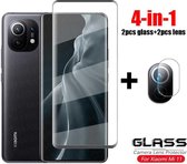 Xiaomi Mi 11 Screenprotector + Cameralens Beschermer | 2+2! | Mi11 Screen Protector | Bescherm glas | Camera lens Beschermer