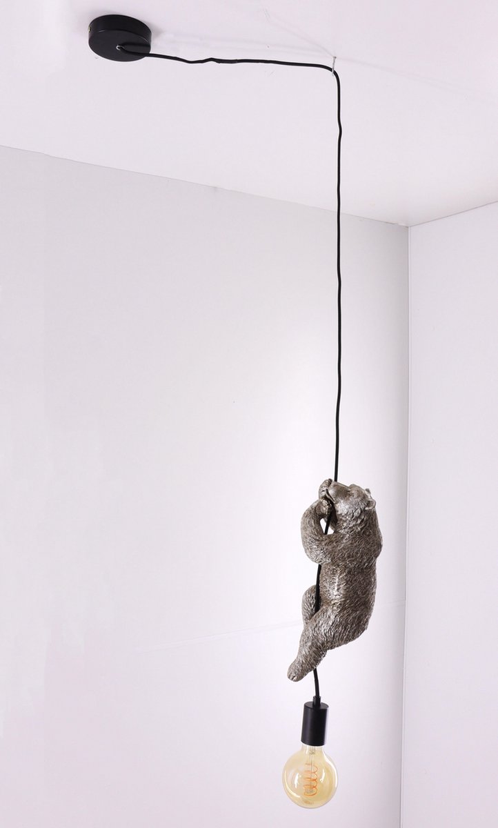 Light & Living Monkey Chimp - platinum zwart - 36cm | bol.com