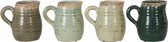 Overige Woondecoratie Dijk Natural Collections Carafe Ceramic Green Mix 14x10x13,2cm