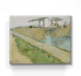 De brug van Langlois - Vincent van Gogh - 24x 19,5 cm - Niet van echt te onderscheiden schilderijtje op hout - Mooier dan een print op canvas - Laqueprint.