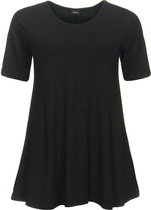 Zazou-A-lijn-shirt-korte-mouw-black