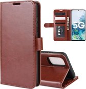 Samsung Galaxy S20 FE hoesje, MobyDefend Wallet Book Case (Sluiting Achterkant), Bruin | GSM Hoesje / Telefoonhoesje Geschikt Voor: Samsung Galaxy S20 FE