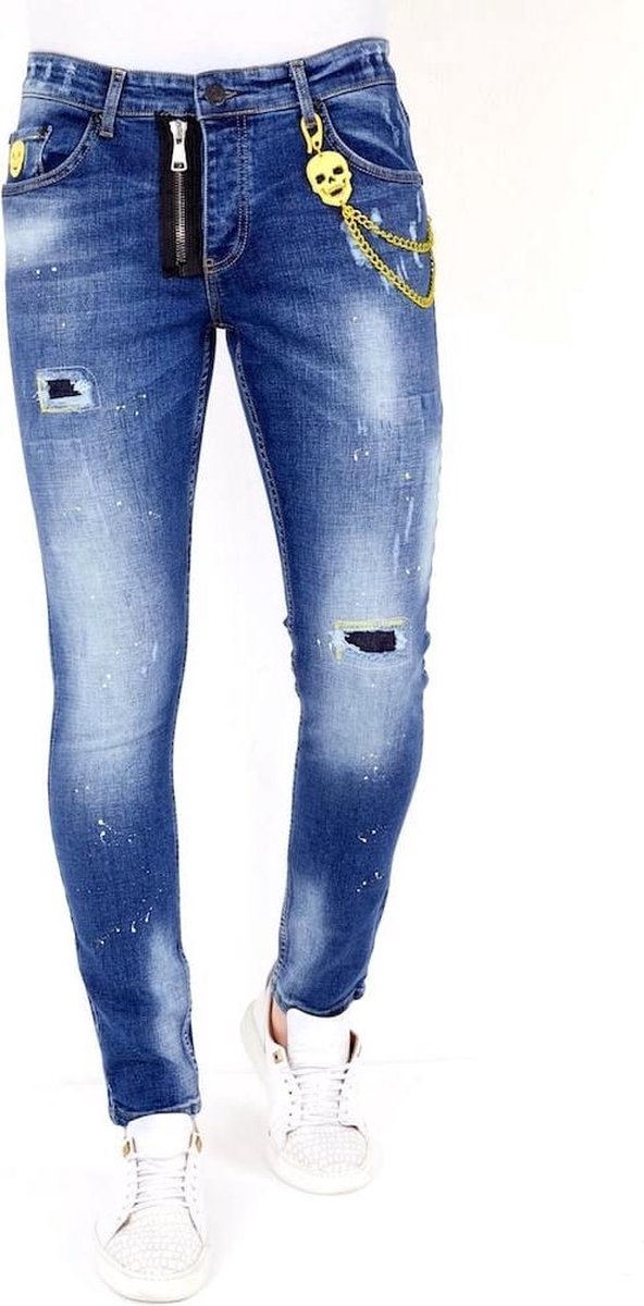 Exclusieve Slim fit Jeans Stretch Heren - 1023- Blauw | bol.com