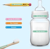 Verstickerd - Ministickers zonder plaatje - Naamstickers - Vaatwasserbestendig - Ideaal voor Kinderopvang, BSO en School