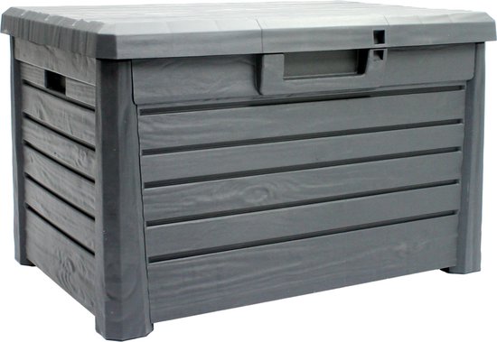 TOOMAX Opbergbox, kussenbox met kussen, antraciet, waterdicht, zwart, 320 l, 119 x 46 x 60 cm